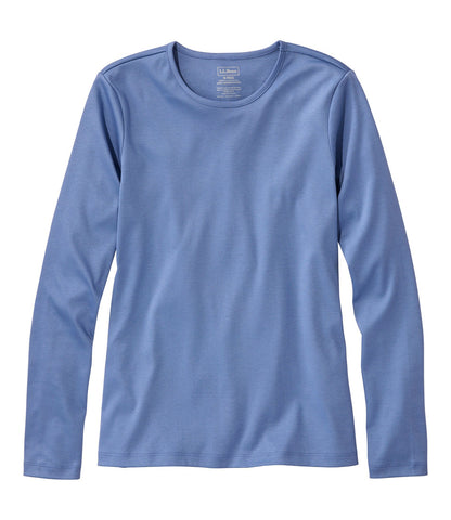 Women's Pima Cotton Tee, Long-Sleeve Crewneck | L.L.Bean outlet
