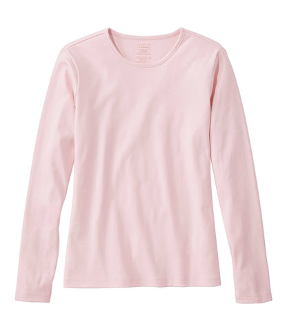 Women's Pima Cotton Tee, Long-Sleeve Crewneck | L.L.Bean outlet