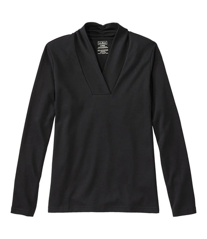 Women's Pima Cotton Tee, Shawl Long-Sleeve | L.L.Bean on sale