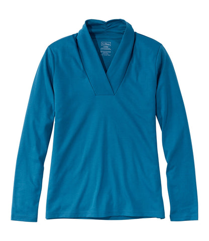 Women's Pima Cotton Tee, Shawl Long-Sleeve | L.L.Bean on sale