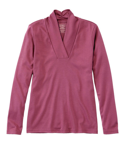 Women's Pima Cotton Tee, Shawl Long-Sleeve | L.L.Bean on sale