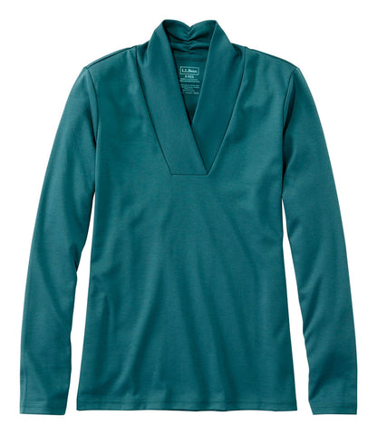 Women's Pima Cotton Tee, Shawl Long-Sleeve | L.L.Bean on sale