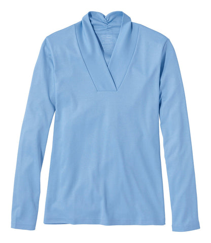 Women's Pima Cotton Tee, Shawl Long-Sleeve | L.L.Bean on sale