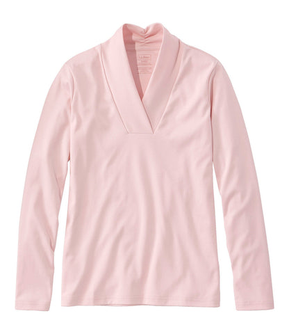Women's Pima Cotton Tee, Shawl Long-Sleeve | L.L.Bean on sale
