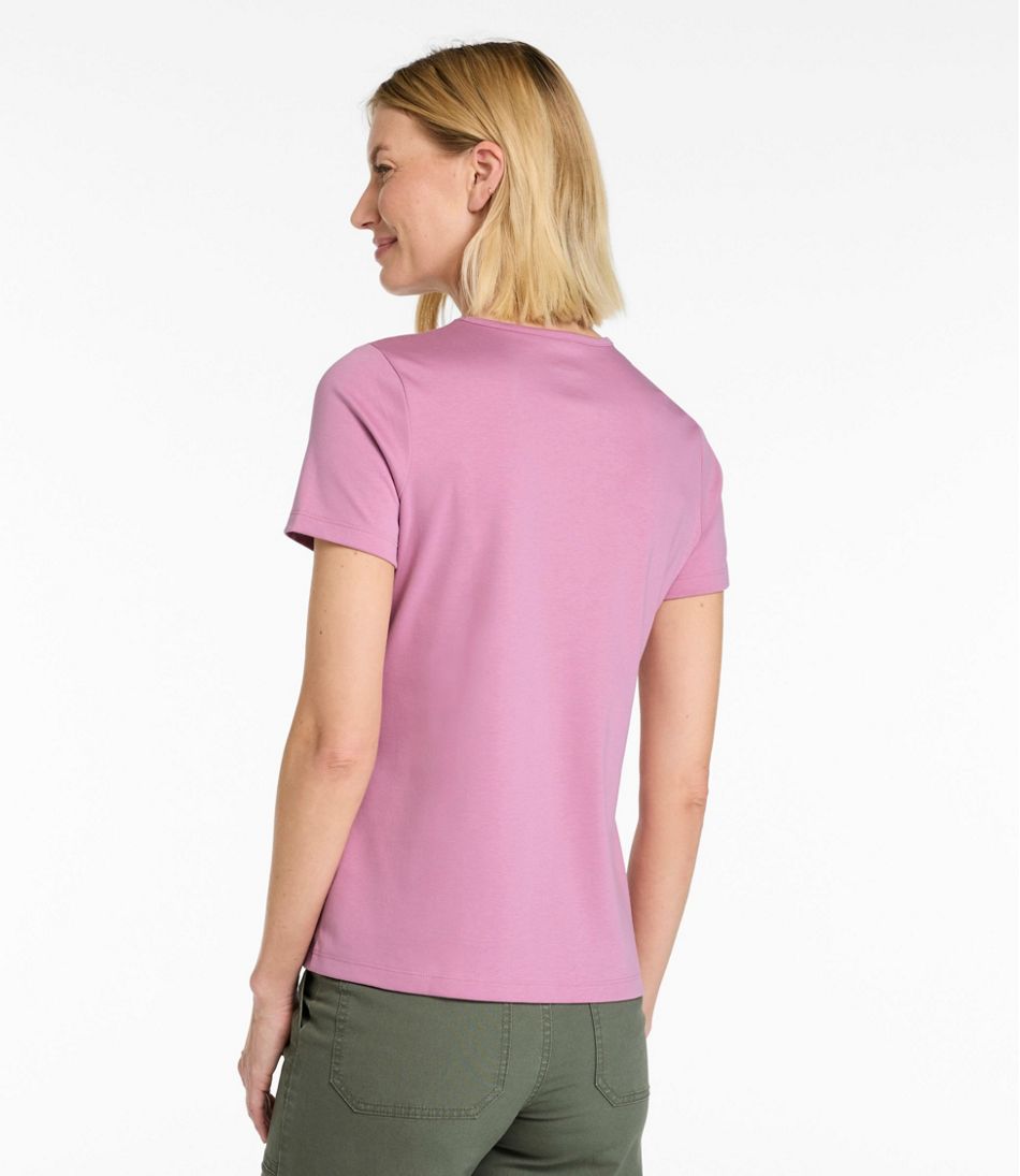 Women's Pima Cotton Tee, Short-Sleeve Crewneck | L.L.Bean online