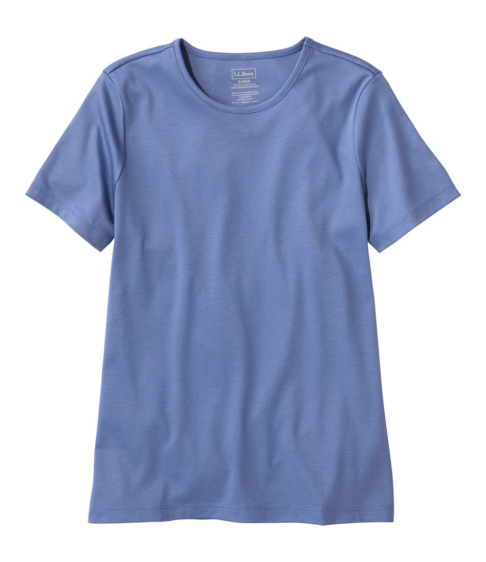 Women's Pima Cotton Tee, Short-Sleeve Crewneck | L.L.Bean online