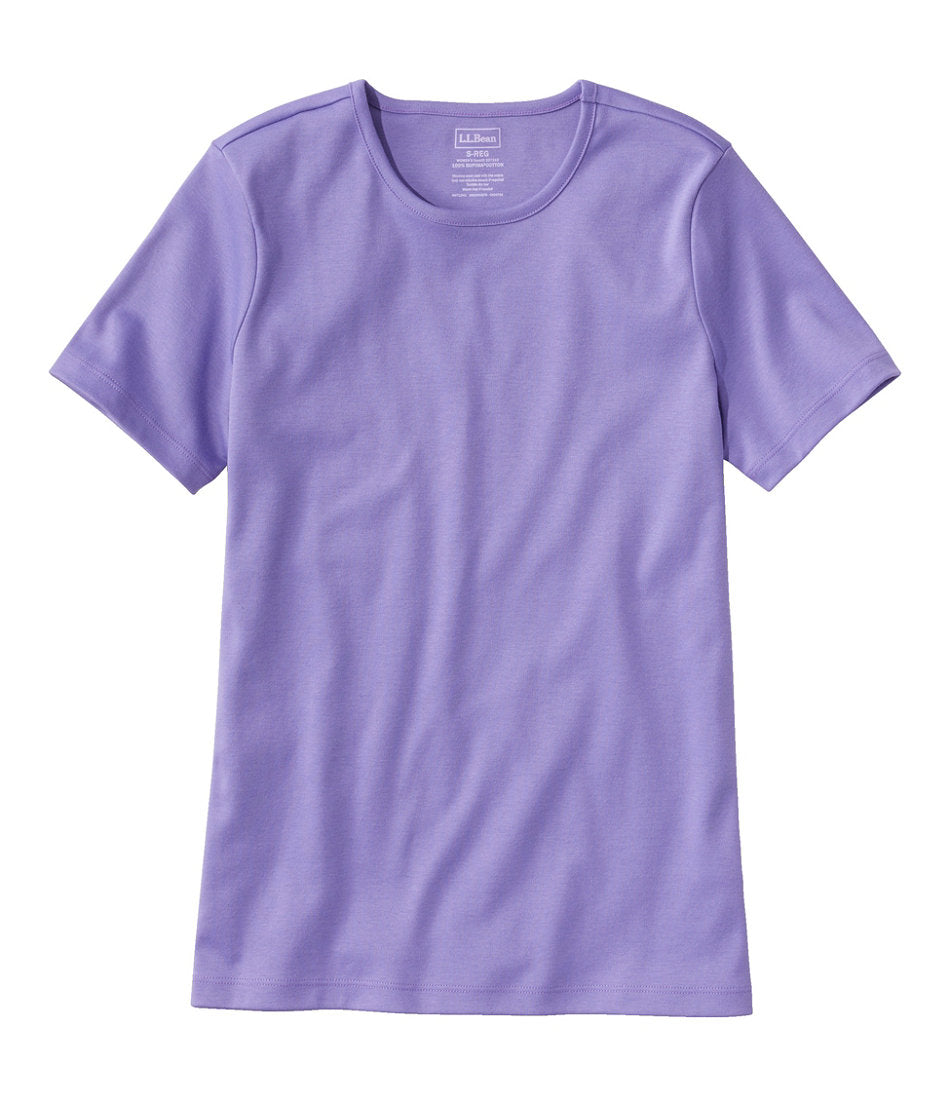 Women's Pima Cotton Tee, Short-Sleeve Crewneck | L.L.Bean online