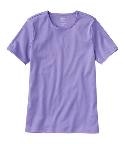 Women's Pima Cotton Tee, Short-Sleeve Crewneck | L.L.Bean online