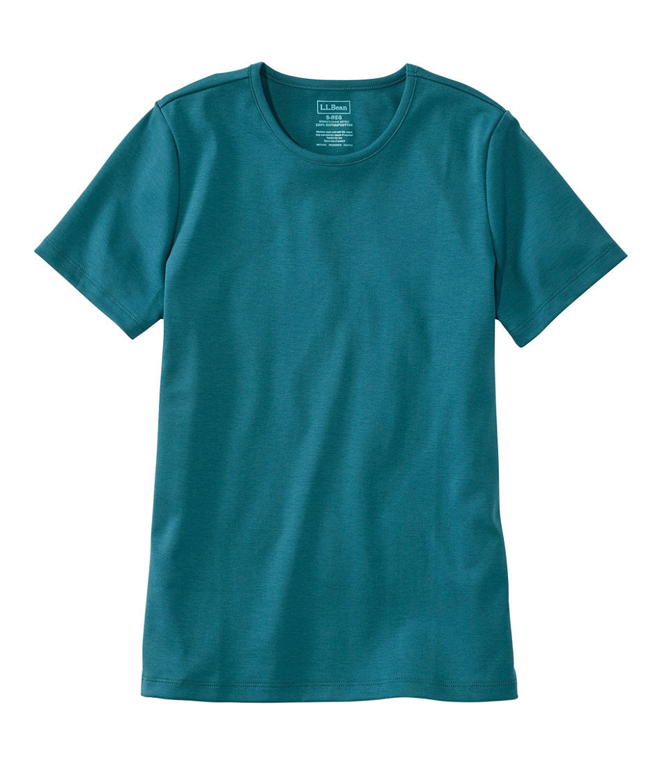 Women's Pima Cotton Tee, Short-Sleeve Crewneck | L.L.Bean online