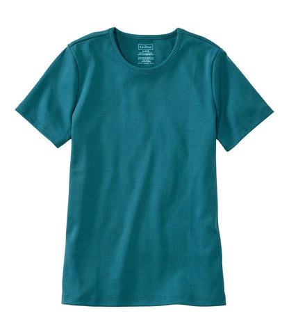 Women's Pima Cotton Tee, Short-Sleeve Crewneck | L.L.Bean online