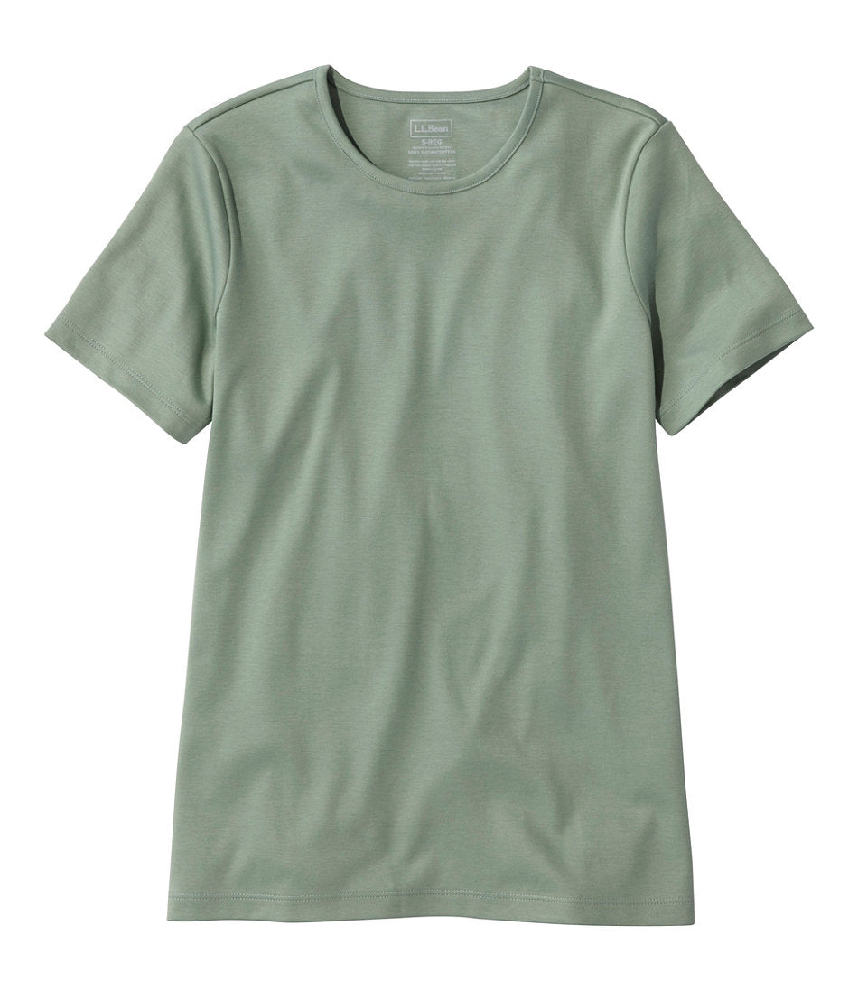 Women's Pima Cotton Tee, Short-Sleeve Crewneck | L.L.Bean online