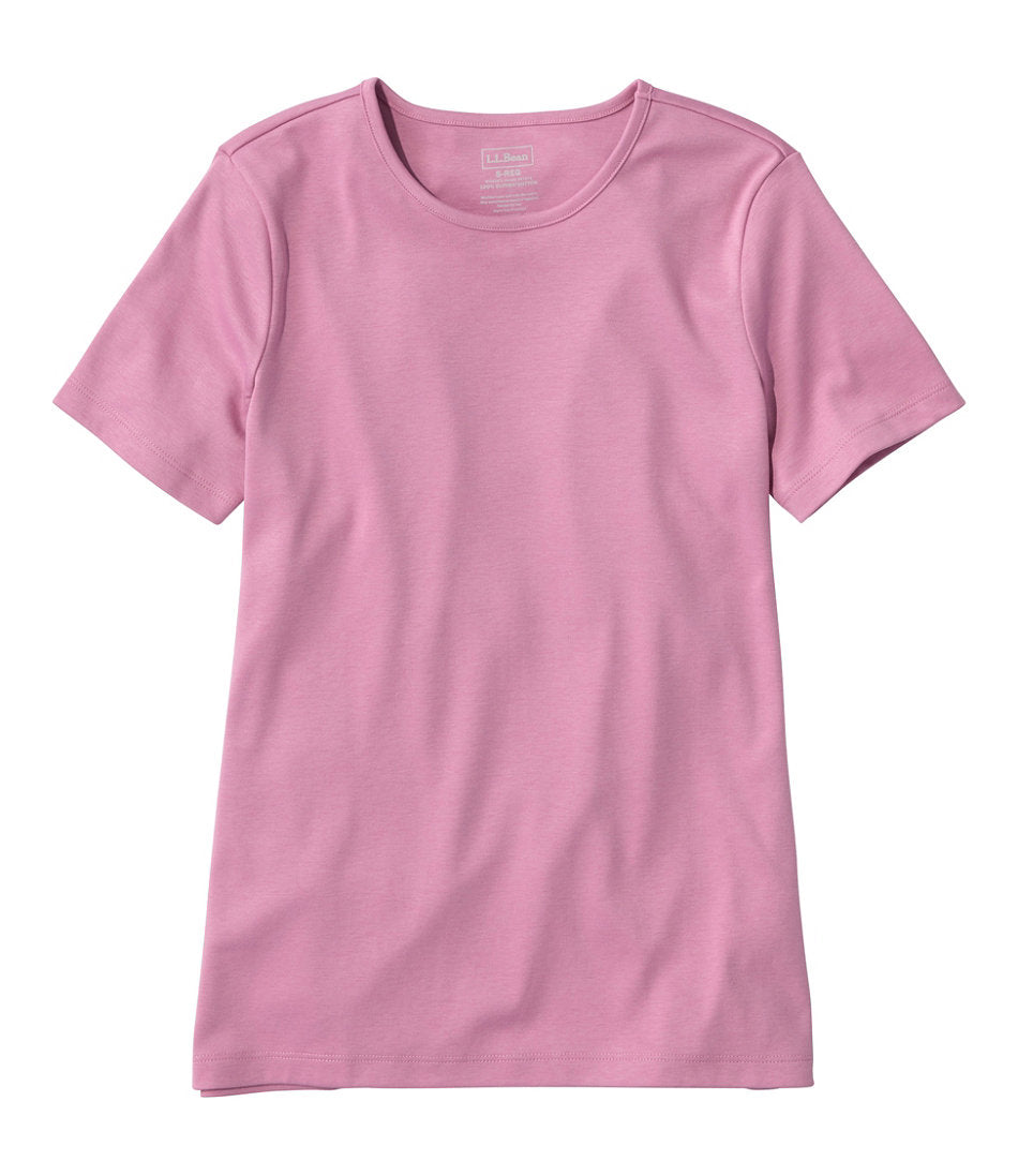 Women's Pima Cotton Tee, Short-Sleeve Crewneck | L.L.Bean online