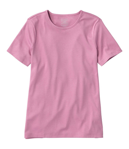 Women's Pima Cotton Tee, Short-Sleeve Crewneck | L.L.Bean online