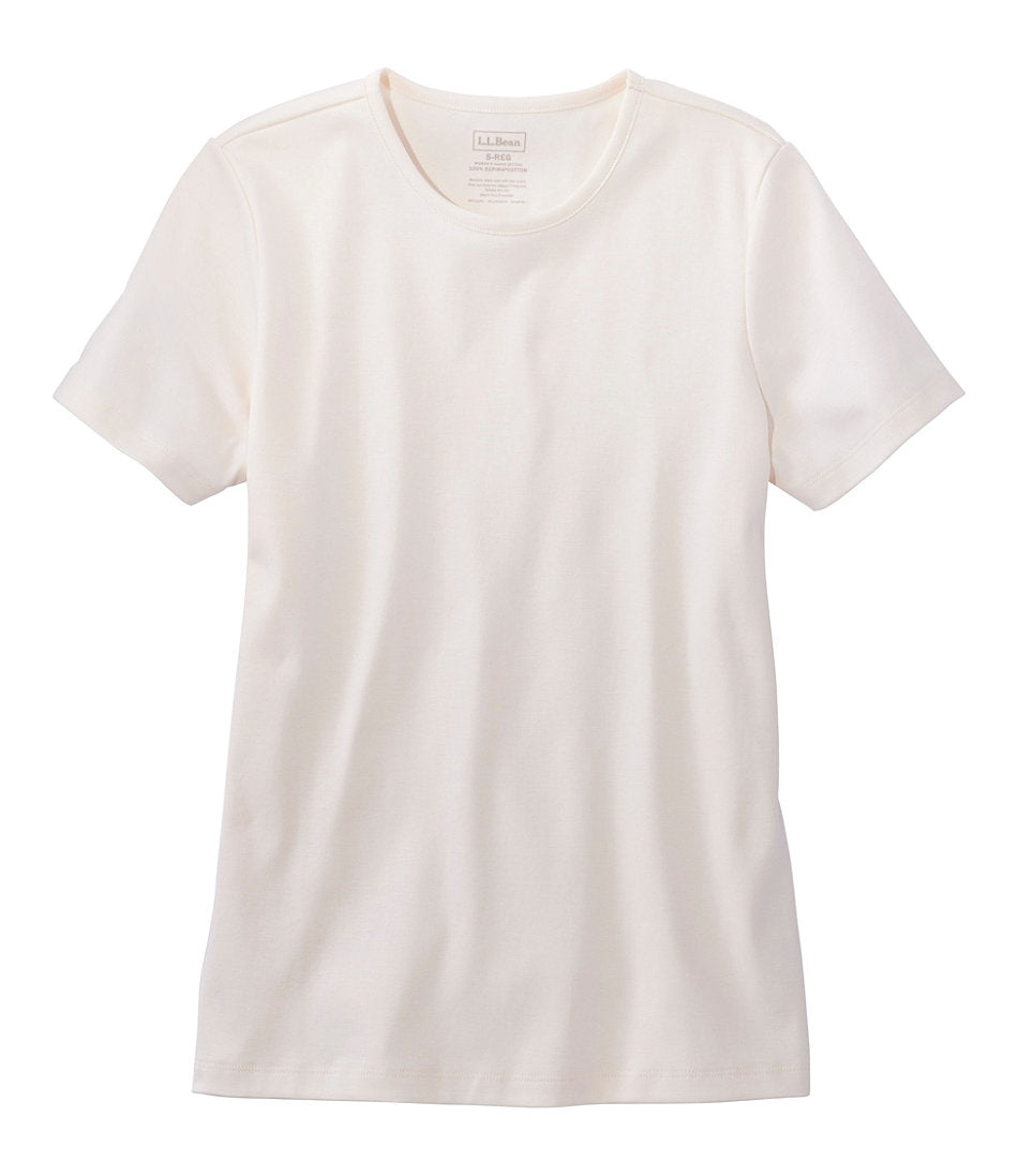Women's Pima Cotton Tee, Short-Sleeve Crewneck | L.L.Bean online