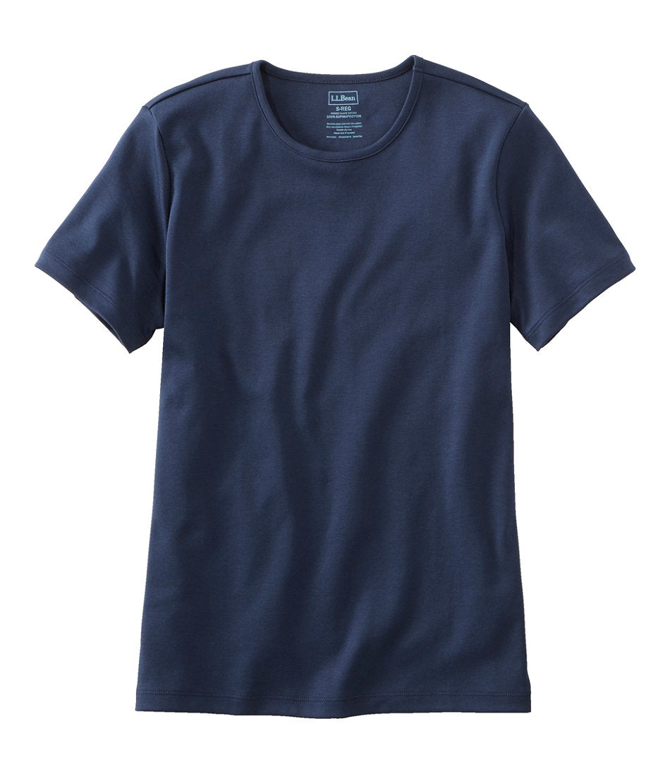 Women's Pima Cotton Tee, Short-Sleeve Crewneck | L.L.Bean online