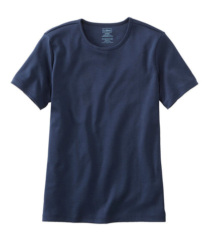 Women's Pima Cotton Tee, Short-Sleeve Crewneck | L.L.Bean online