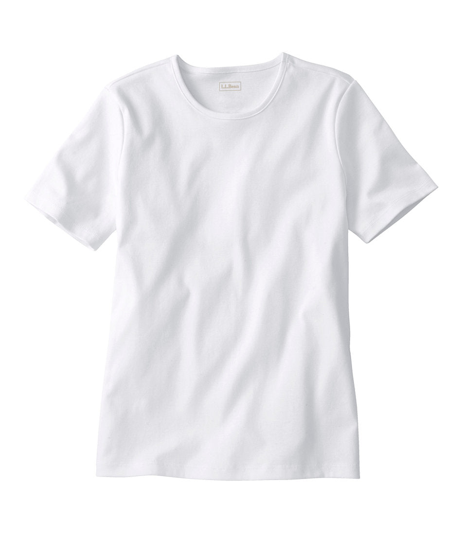 Women's Pima Cotton Tee, Short-Sleeve Crewneck | L.L.Bean online