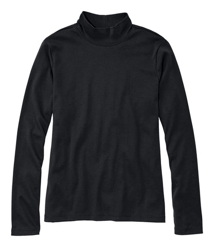Women's Pima Cotton Tee, Long-Sleeve Mockneck | L.L.Bean outlet