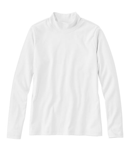 Women's Pima Cotton Tee, Long-Sleeve Mockneck | L.L.Bean outlet