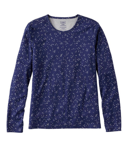 Women's Pima Cotton Tee, Long-Sleeve Crewneck Print | L.L.Bean sale