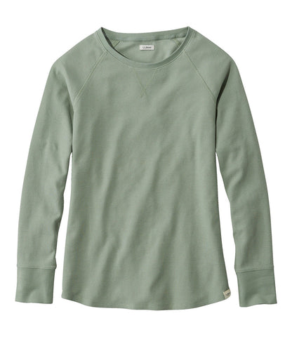 Women's Unshrinkable Mini-Waffle Tee, Long-Sleeve Crewneck | L.L.Bean for sale