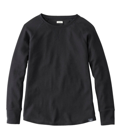 Women's Unshrinkable Mini-Waffle Tee, Long-Sleeve Crewneck | L.L.Bean for sale
