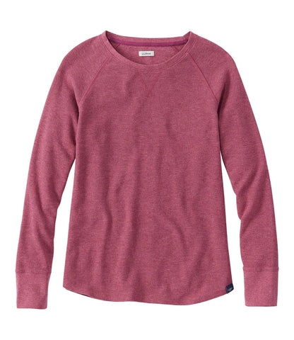 Women's Unshrinkable Mini-Waffle Tee, Long-Sleeve Crewneck | L.L.Bean for sale