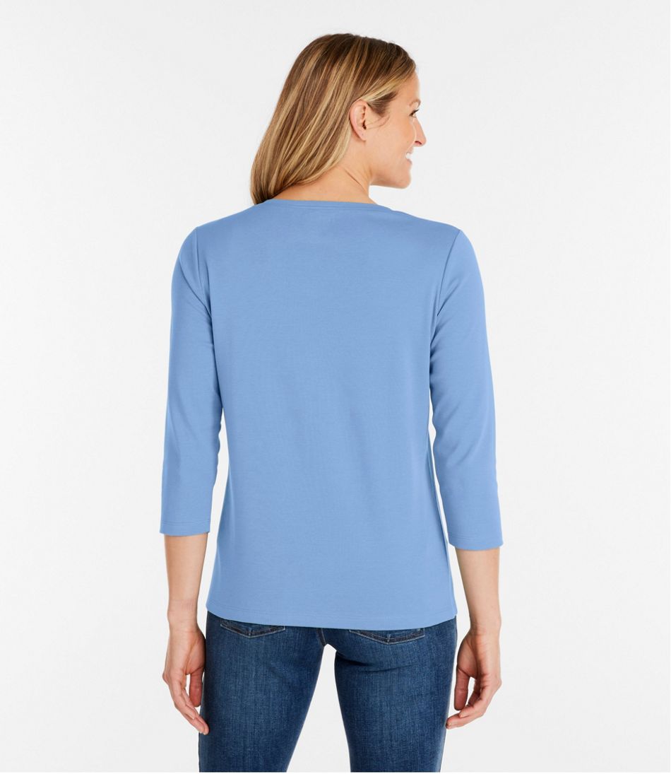 Women's V-Neck, Three-Quarter-Sleeve | L.L.Bean on sale