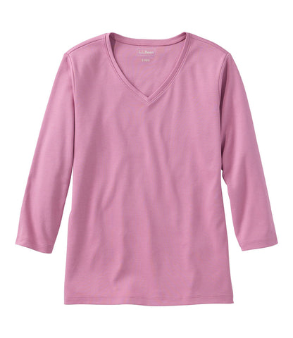 Women's V-Neck, Three-Quarter-Sleeve | L.L.Bean on sale