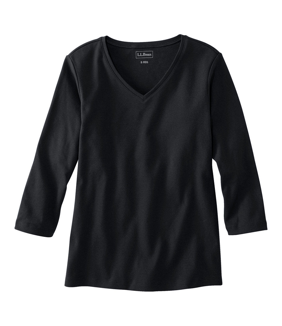 Women's V-Neck, Three-Quarter-Sleeve | L.L.Bean on sale