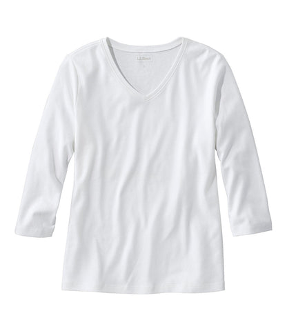 Women's V-Neck, Three-Quarter-Sleeve | L.L.Bean on sale