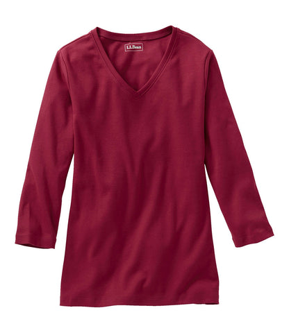 Women's V-Neck, Three-Quarter-Sleeve | L.L.Bean on sale