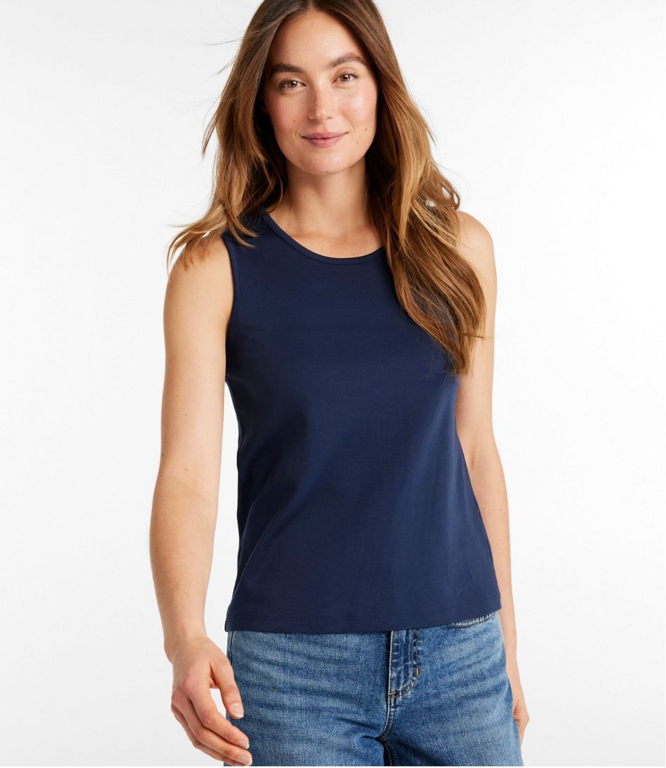 Women's Pima Cotton Tee, Shell | L.L.Bean online