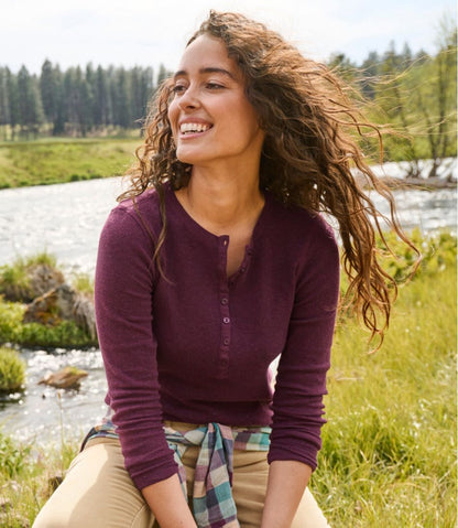 Women's Waffle-Knit Henley | L.L.Bean discount