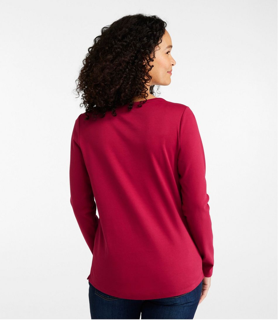 Women's V-Neck Henley, Long-Sleeve | L.L.Bean for sale