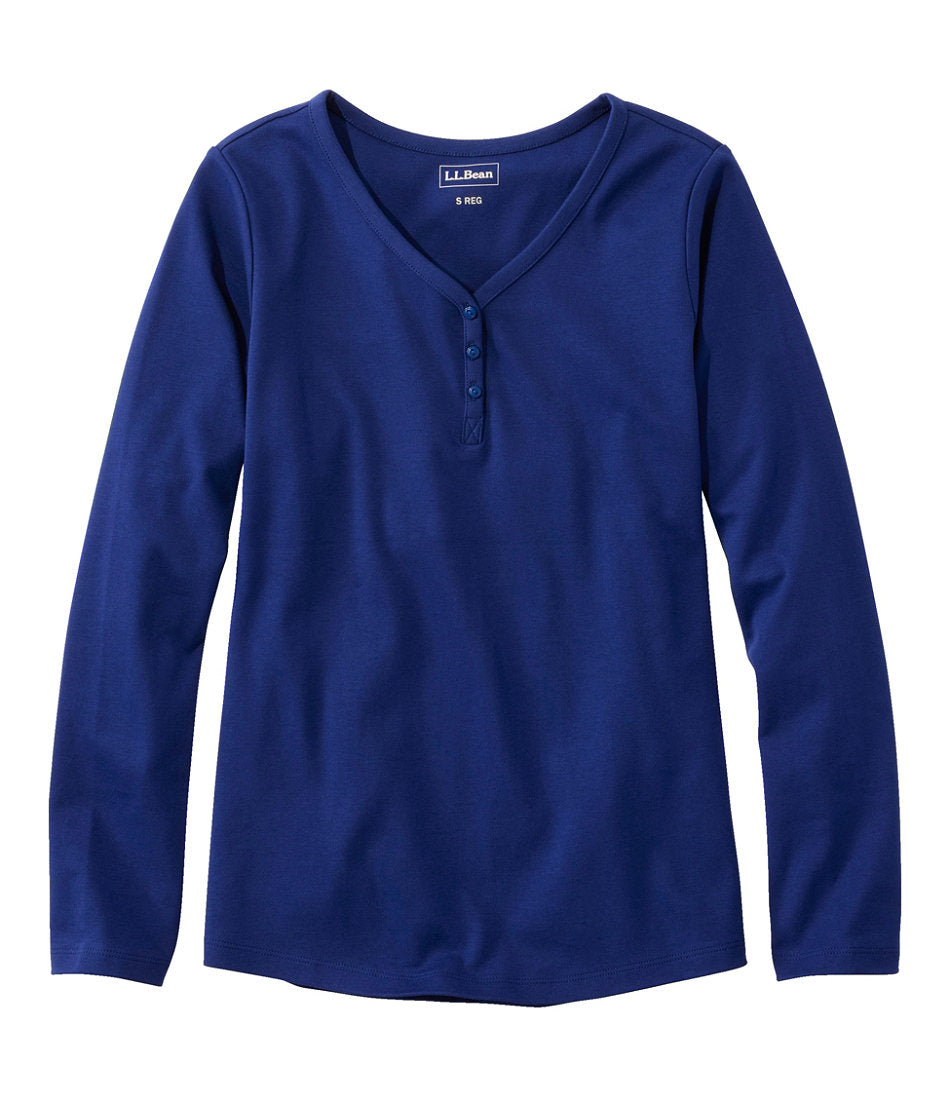 Women's V-Neck Henley, Long-Sleeve | L.L.Bean for sale