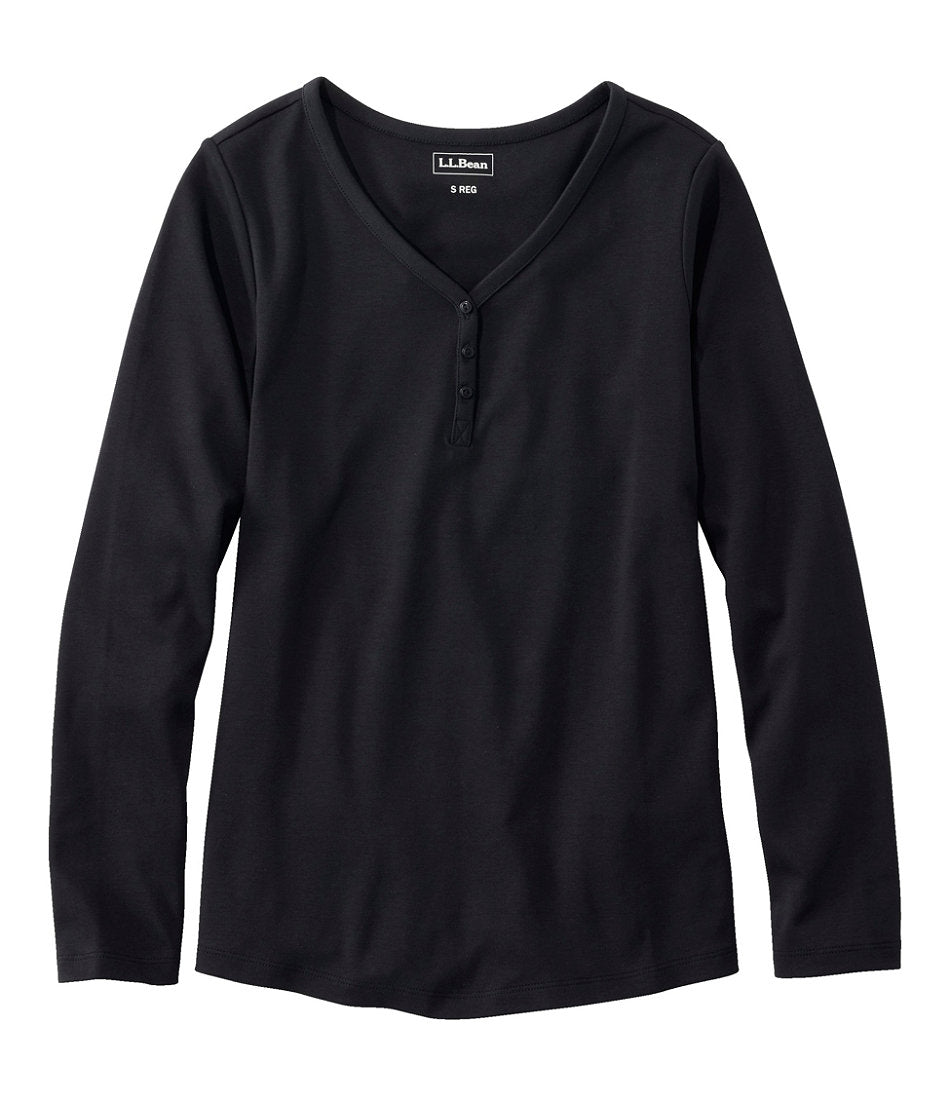 Women's V-Neck Henley, Long-Sleeve | L.L.Bean for sale
