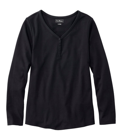 Women's V-Neck Henley, Long-Sleeve | L.L.Bean for sale