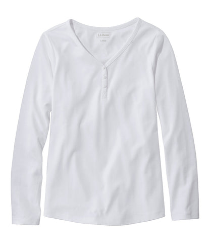 Women's V-Neck Henley, Long-Sleeve | L.L.Bean for sale