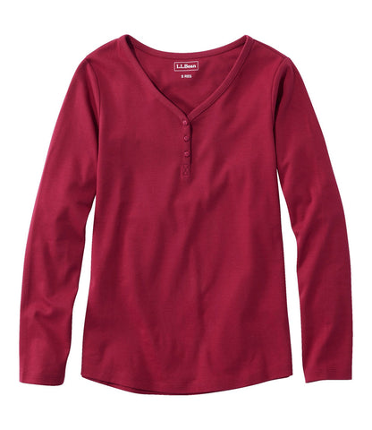 Women's V-Neck Henley, Long-Sleeve | L.L.Bean for sale