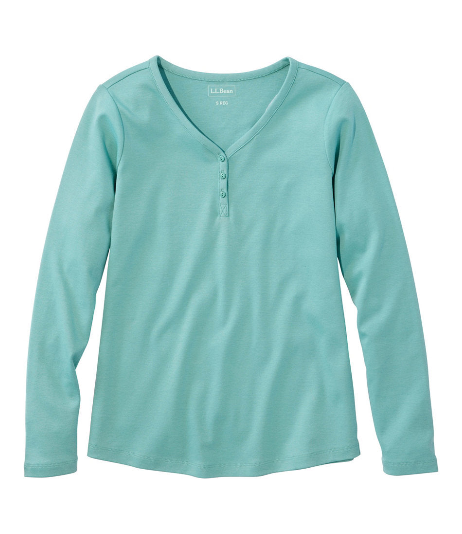 Women's V-Neck Henley, Long-Sleeve | L.L.Bean for sale