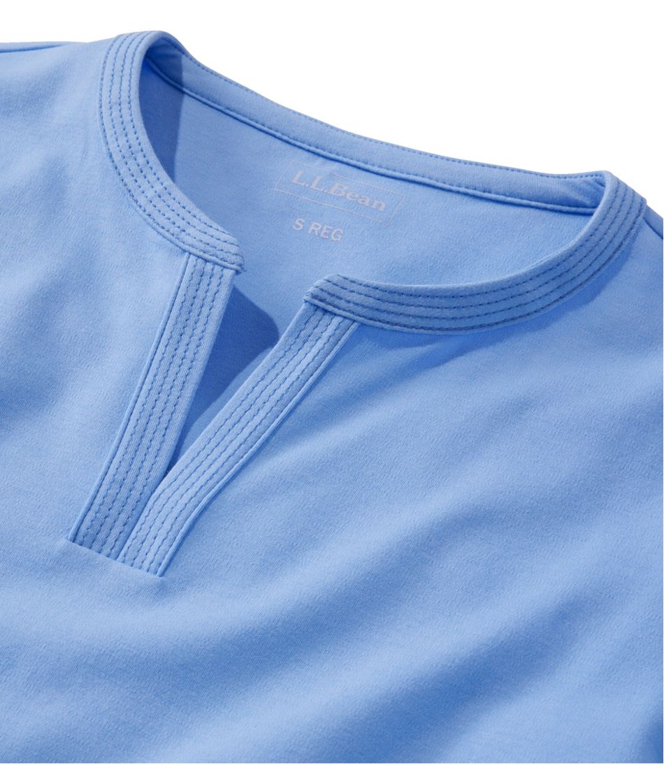 Women's Tee, Three-Quarter-Sleeve Splitneck Tunic | L.L.Bean US