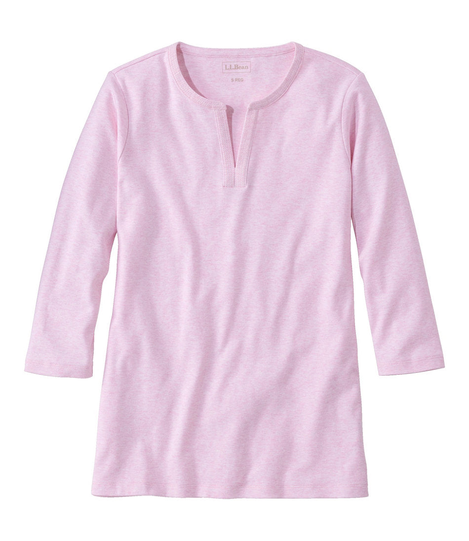Women's Tee, Three-Quarter-Sleeve Splitneck Tunic | L.L.Bean US