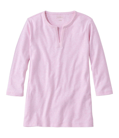 Women's Tee, Three-Quarter-Sleeve Splitneck Tunic | L.L.Bean US