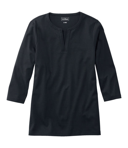Women's Tee, Three-Quarter-Sleeve Splitneck Tunic | L.L.Bean US