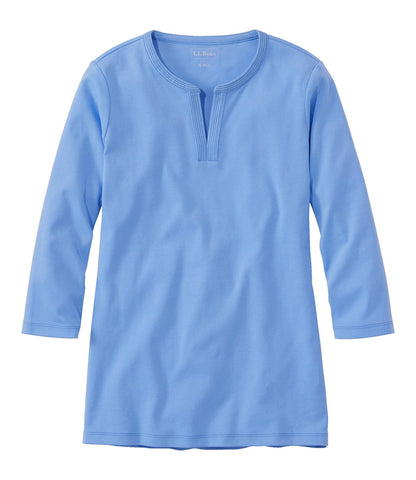 Women's Tee, Three-Quarter-Sleeve Splitneck Tunic | L.L.Bean US