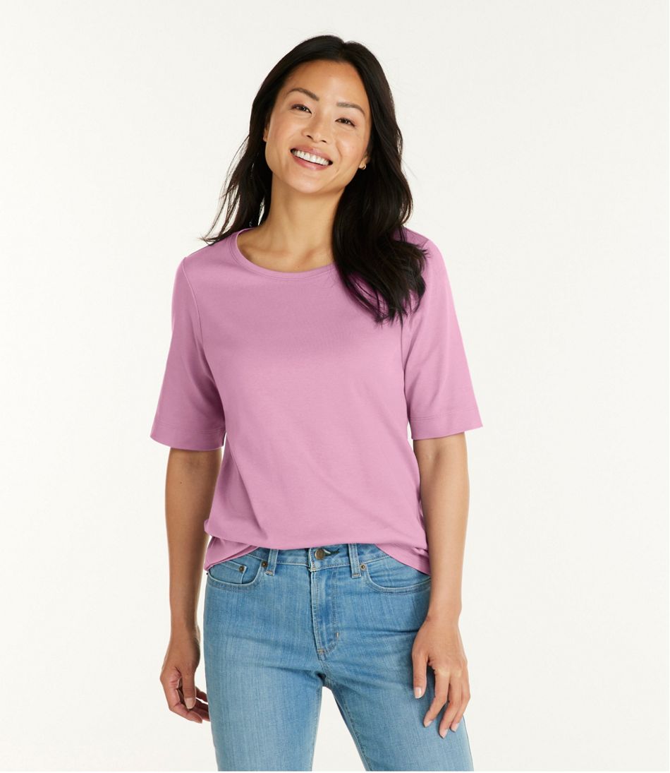 Women's Jewelneck Tee, Elbow-Sleeve | L.L.Bean discount