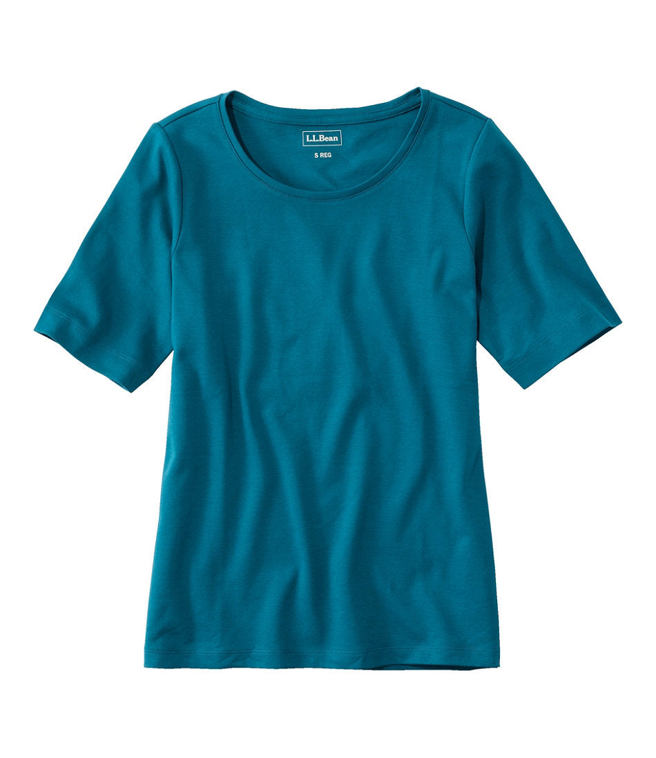 Women's Jewelneck Tee, Elbow-Sleeve | L.L.Bean discount