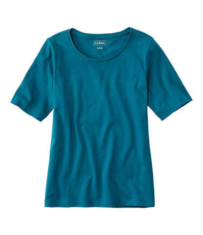 Women's Jewelneck Tee, Elbow-Sleeve | L.L.Bean discount