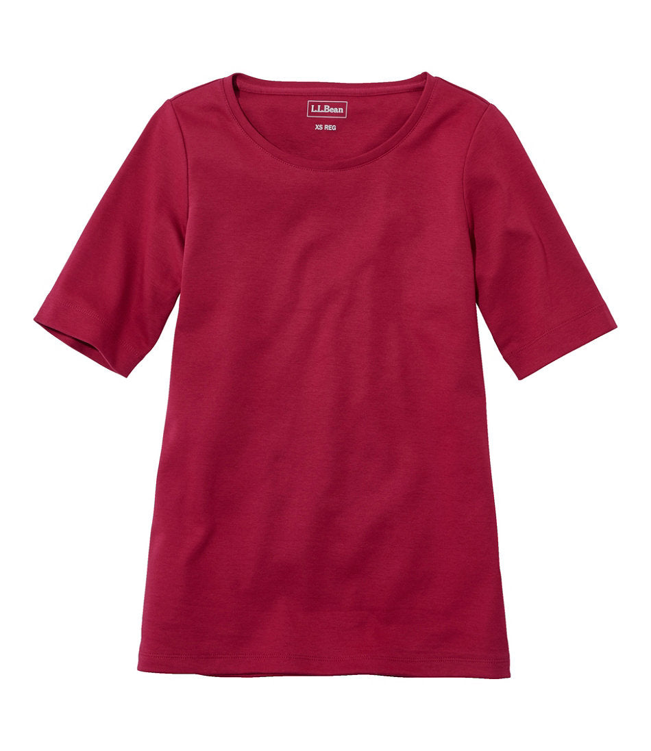 Women's Jewelneck Tee, Elbow-Sleeve | L.L.Bean discount
